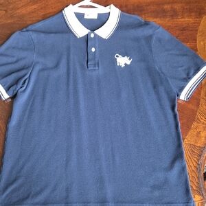 Prada Dark Blue Polo with White Trim